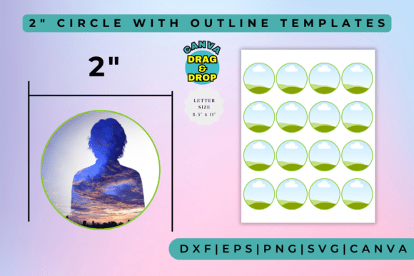 2 Circle with Outline Templates: A Modern Design Asset