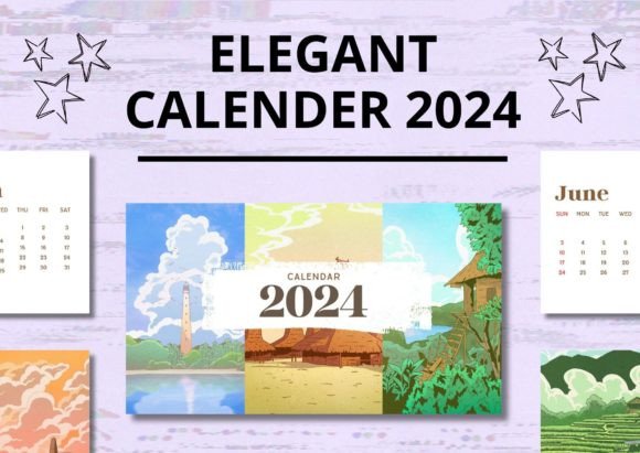 2024 Elegant Calender Canva Templates: Your Year, Organized