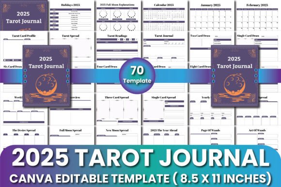 2025 Tarot Journal Canva Templates: Your Spiritual Planning Toolkit
