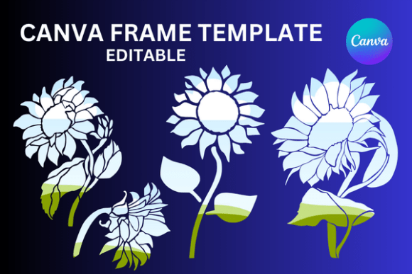 Brighten Your Designs with Sunflowers Canva Frame Templates