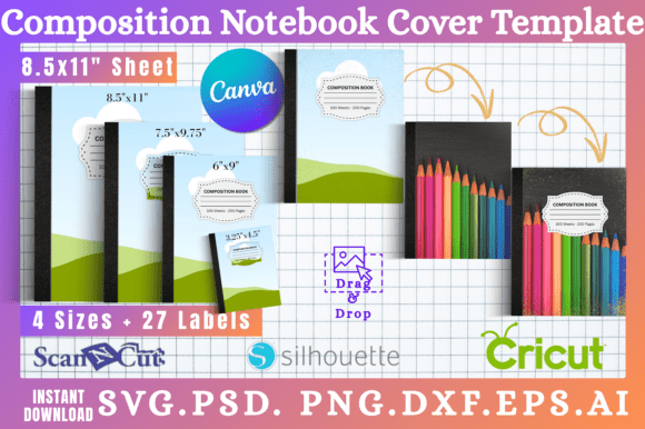 Composition Notebook Cover Templates 03: Your Creative Canvas