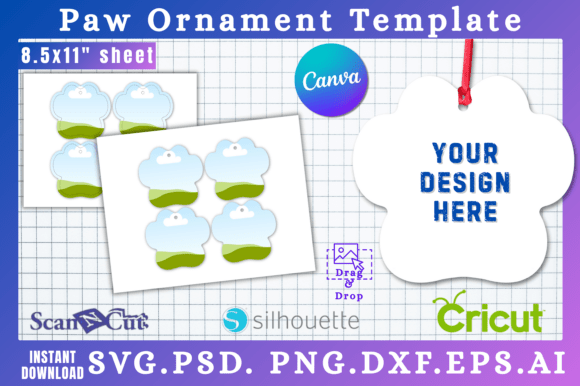 Crafting with Heart: Printable Paw Ornament SVG Templates