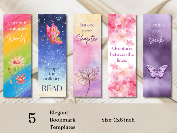 Elevate Your Reading: Customizable Canva Bookmark Printable Templates