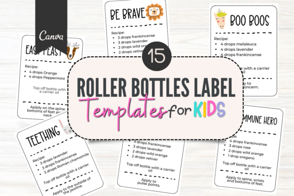 Essential Oil Roller Bottle Labels: A Canva Template Guide