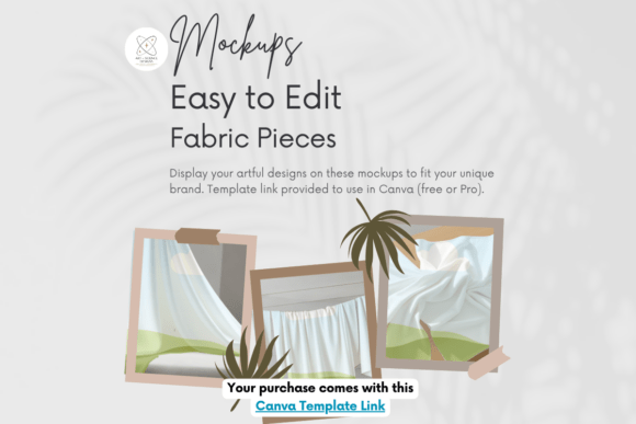 Fabric Pieces Canva Templates for Stunning Mockups