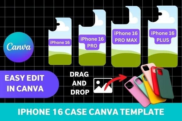iPhone 16 Series Phone Case Templates for Custom Designs