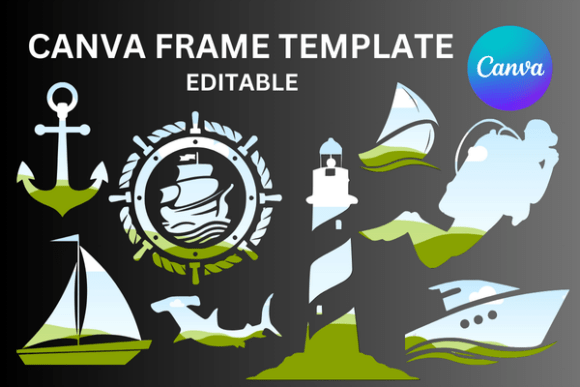 Nautical Canva Frame Templates: Set Your Projects Afloat