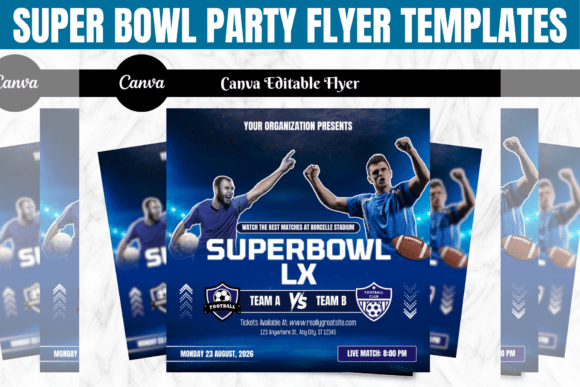 Score Big with Super Bowl Party Flyer Templates