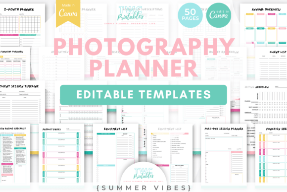 Streamline Your Business: Photography Planner Canva Templates