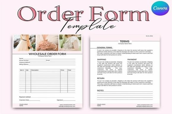 Streamline Your Sales: Order Form Canva Templates