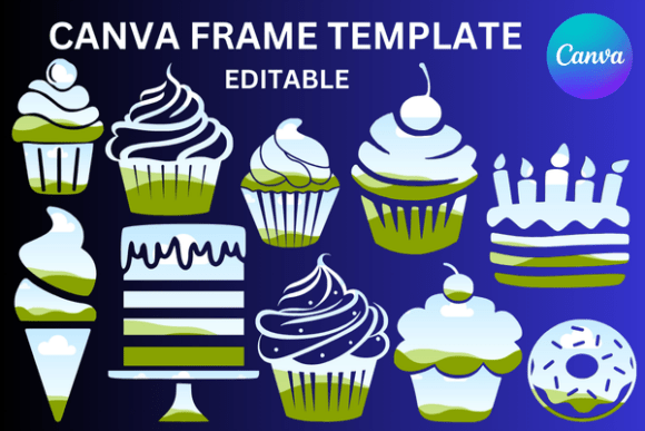 Transform Your Brand with Sweets Cake Canva Frame Templates