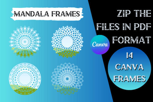 Transform Your Designs with These 14 Mandala Canva Frame Templates