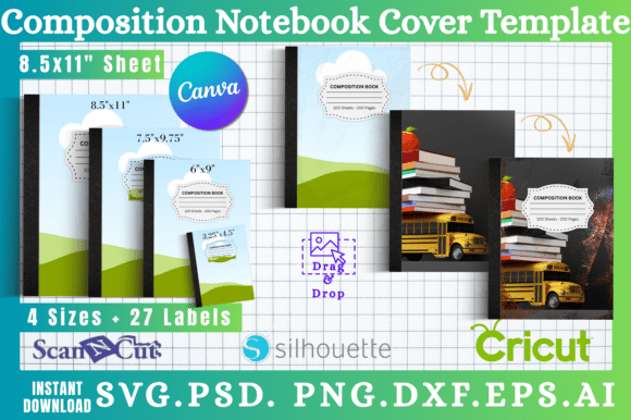 Unlock Your Creative Potential with Composition Notebook Cover Templates 08